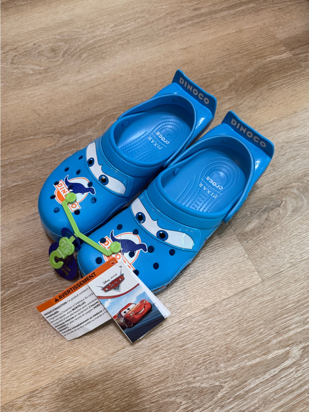 NWT Crocs Disney Lightning McQueen Dinoco Crocband Clog Men's 9, Women's 11